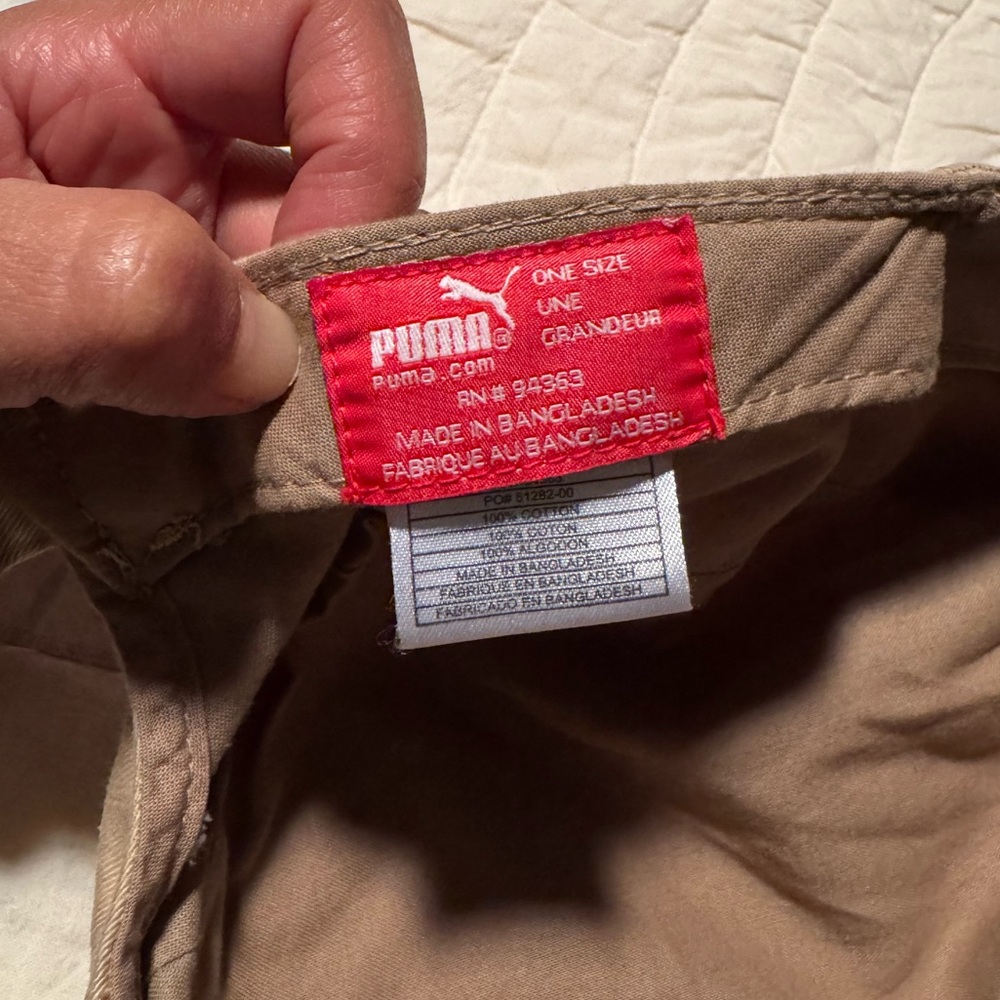 Puma Beige Cap with purple Logo - Picture 10 of 14
